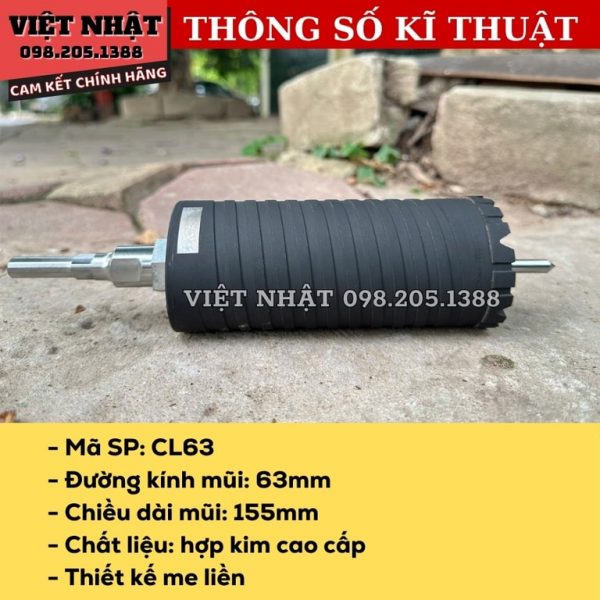 Mũi rút lõi CLA CL63 me liền - Ảnh 3