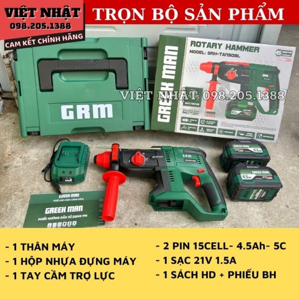 Máy khoan bê tông greekman GRH-TAN90BL - Ảnh 2
