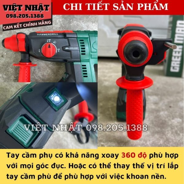 Máy khoan bê tông greekman GRH-TAN90BL - Ảnh 4