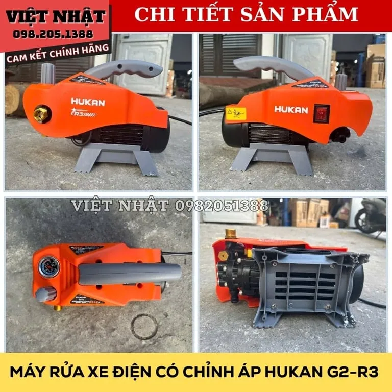 Máy rửa xe điện có chỉnh áp Hukan G2-R3 hukan G2 R3 5