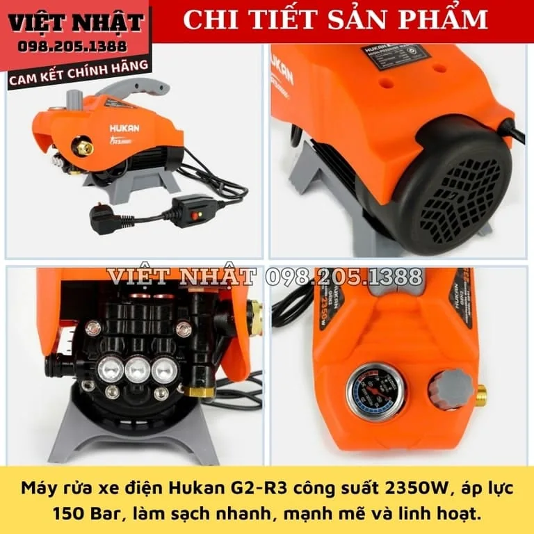 Máy rửa xe điện có chỉnh áp Hukan G2-R3 hukan G2 R3 6