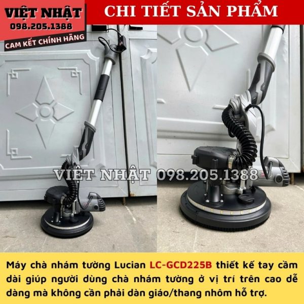 Máy chà tường cán dài Lucian LC-GCD225B - Ảnh 5