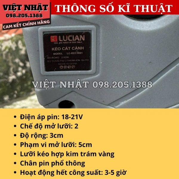 Kéo cắt cành Lucian LC-KCC3001 - Hình ảnh 3