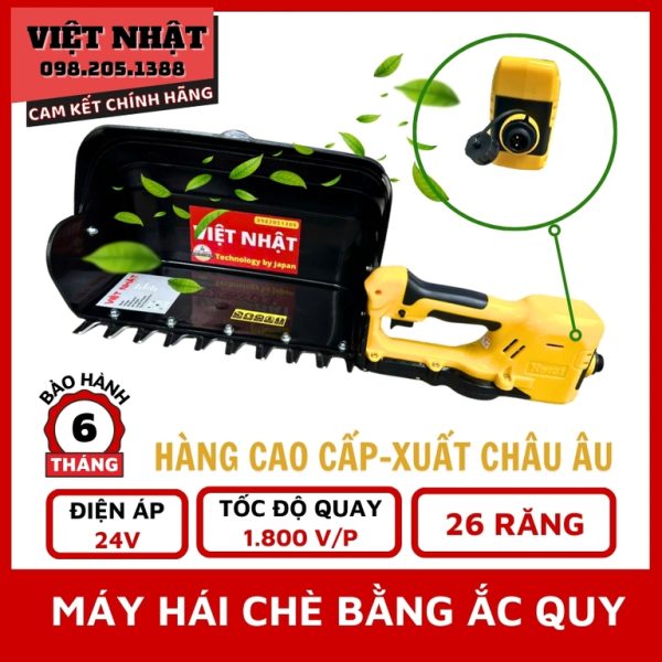 Máy cắt hái chè chạy bằng ắc quy 24V Việt Nhật đa năng tiện lợi, có thể dùng cắt lúa, rau, tỉa cây cảnh