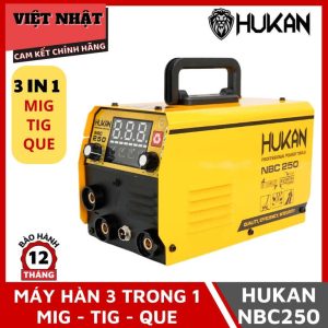 Máy hàn que + Hàn MIG + Hàn TIG 3 Chức Năng Hukan MIG-NBC250