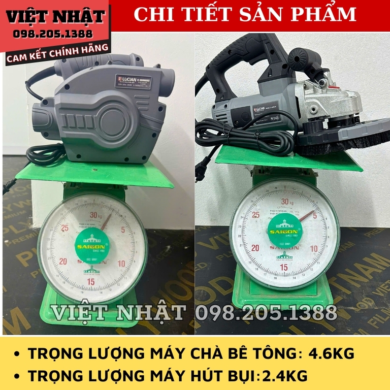 Máy chà sàn bê tông Lucian LC-XBT8150, công suất 1800W-Điện Máy Việt Nhật 10 7