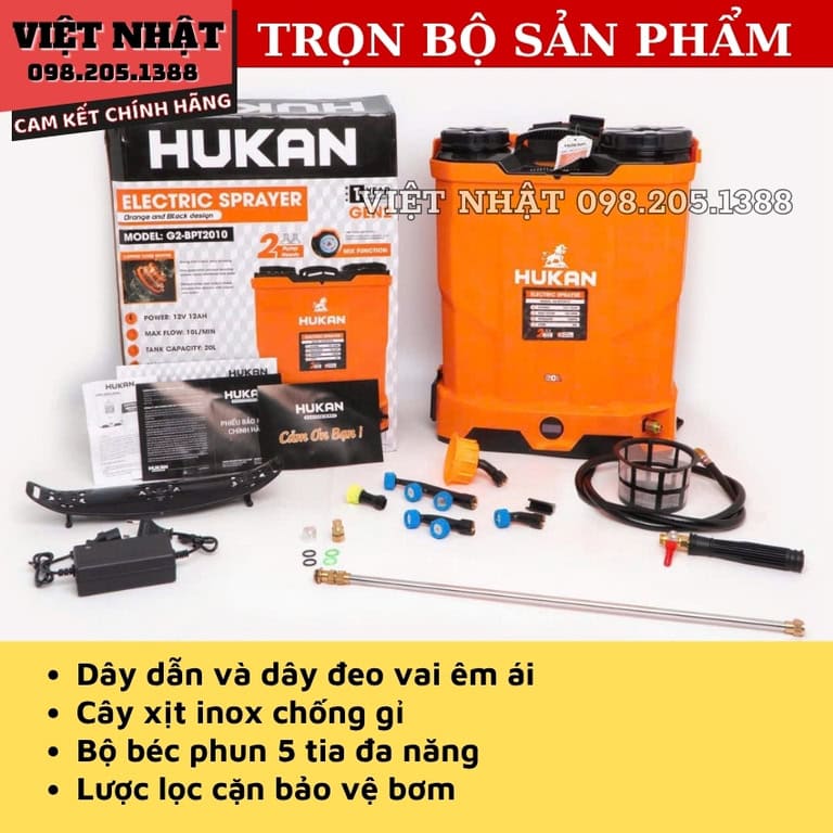 Máy Phun Thuốc Hukan G2-BPT2010, dòng máy cao cấp, nhỏ gọn tiện lợi 3 27
