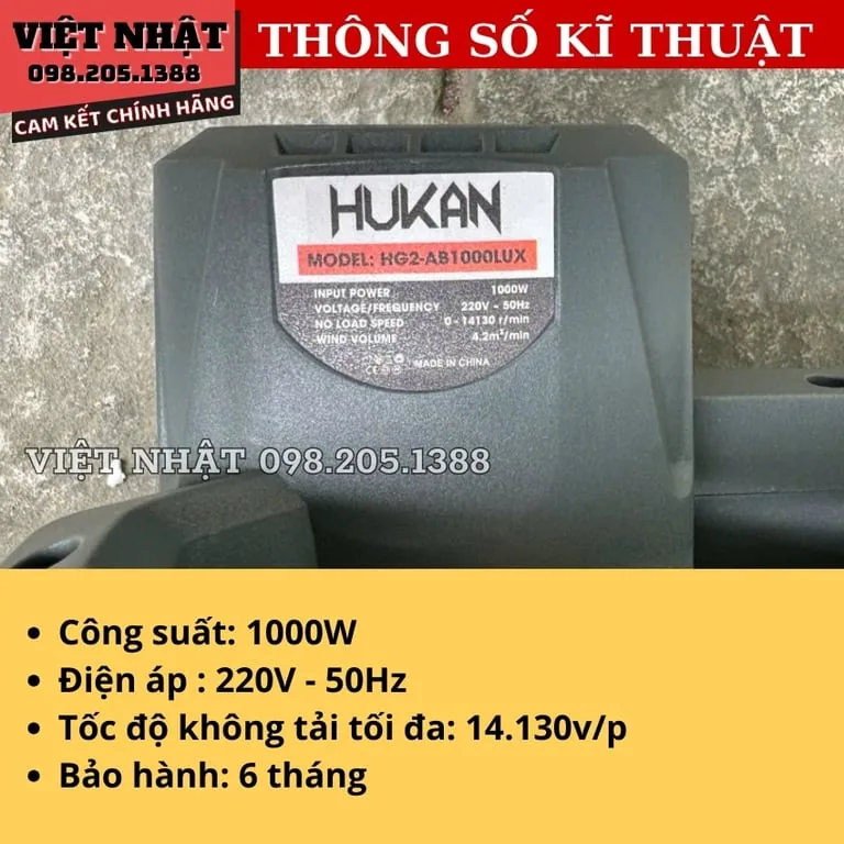Máy thổi bụi Hukan HG2-AB1000LUX, nhỏ gọn tiện lợi, bảo hành 12 tháng-Điện Máy Việt Nhật 4 14