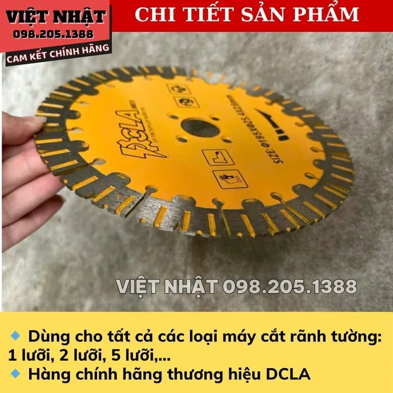 Lưỡi cắt tường CLAimex 195mm, đường kính: Ø195mmx25.4×2.6mm-Điện Máy Việt Nhật 4 20