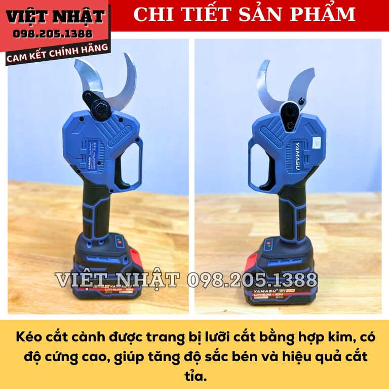 Kéo cắt cành cỡ lớn dùng pin Yamasu YMS-M50KCC, cống suất 750w-Điện Máy Việt Nhật 5 28