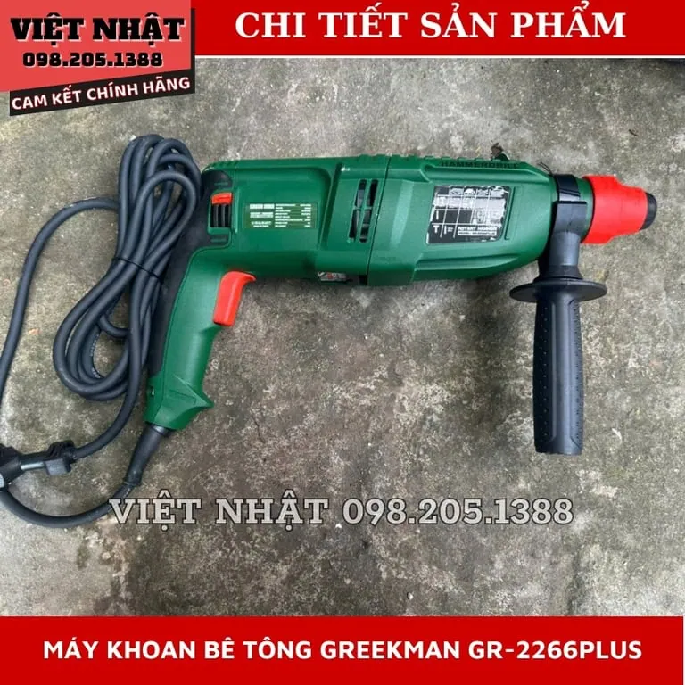 Máy khoan đục bê tông Greekman GR-2266plus ,công suất 1050W, Điện Máy Việt Nhật 5 3
