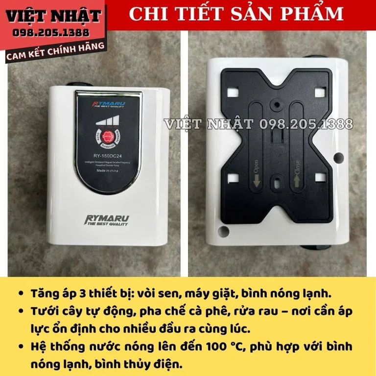 Máy bơm tăng áp mini RYMARU RY-150DC24, công suất 150W với 3 cấp độ điều chỉnh- Điện Máy Việt Nhật 5 9
