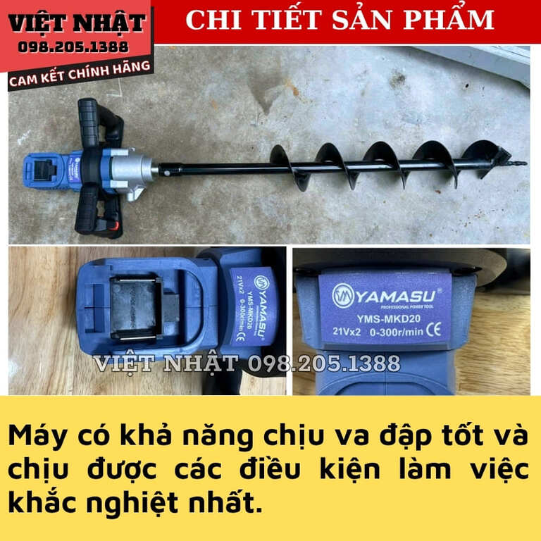 Máy khoan đất Yamasu YMS-MKD20, tính năng anti-kickback chống lật cổ tay 6 42