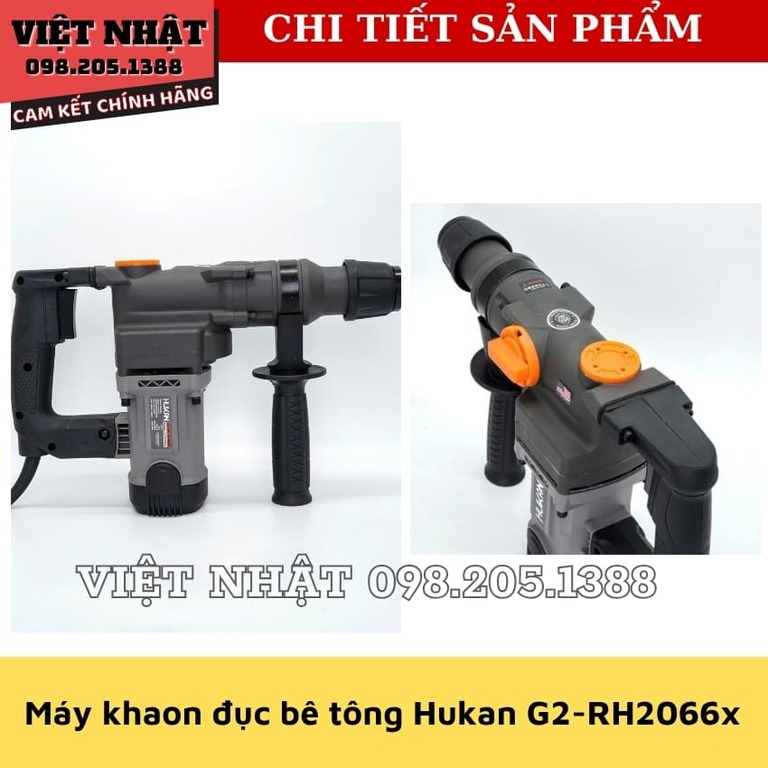 Máy khoan đục Hukan G2-RH2066x, công suât suất 1020w, lực đập 3.5J 7 22