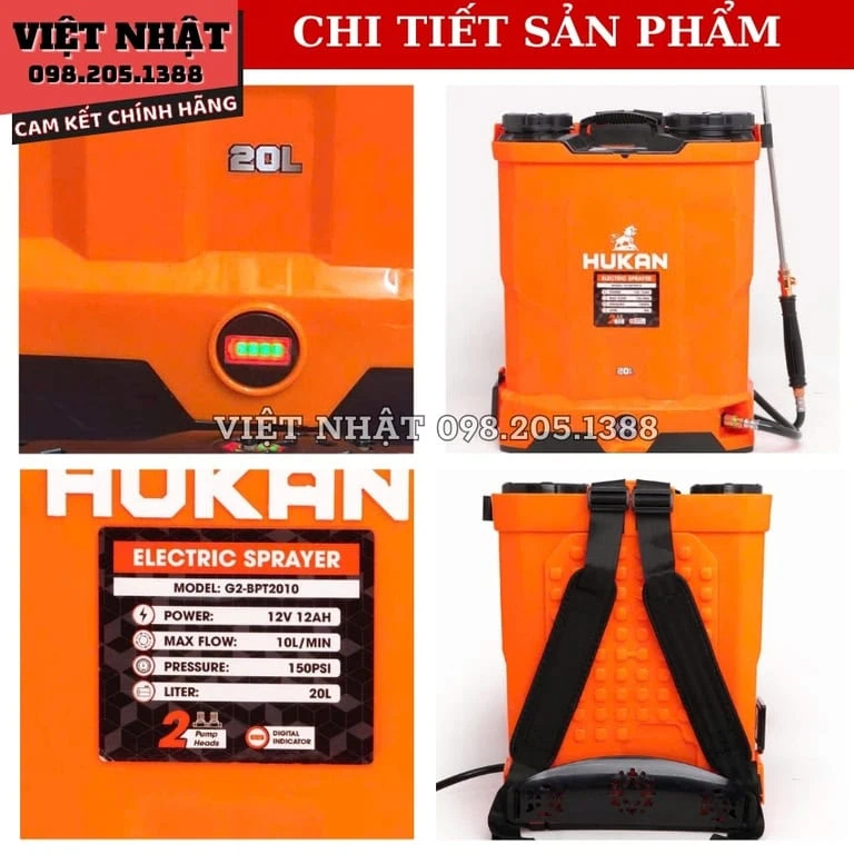 Máy Phun Thuốc Hukan G2-BPT2010, dòng máy cao cấp, nhỏ gọn tiện lợi 7 26