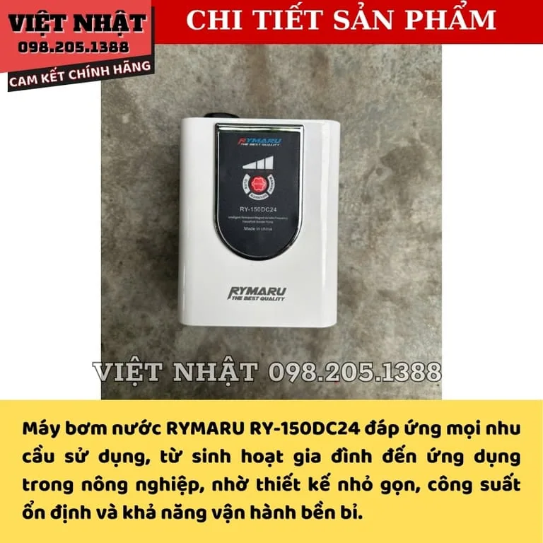 Máy bơm tăng áp mini RYMARU RY-150DC24, công suất 150W với 3 cấp độ điều chỉnh- Điện Máy Việt Nhật 7 8
