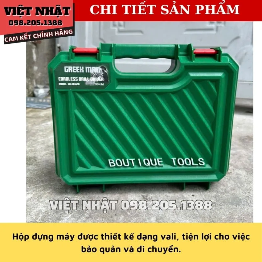MÁY KHOAN PIN GREEKMAN GR-KB1610 – NHỎ GỌN, MẠNH MẼ, SIÊU BỀN 8 1