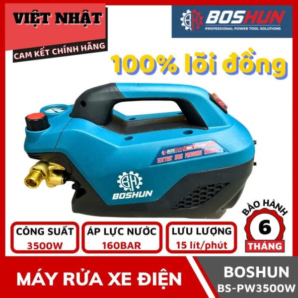 Máy rửa xe Boshun BS-PW3500W, áp lực nước 160bar-Điện Máy Việt Nhật