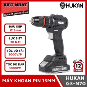 Máy khoan pin 3 chức năng (GEN 3) G3-N70 Hukan-Điện Máy Việt Nhật