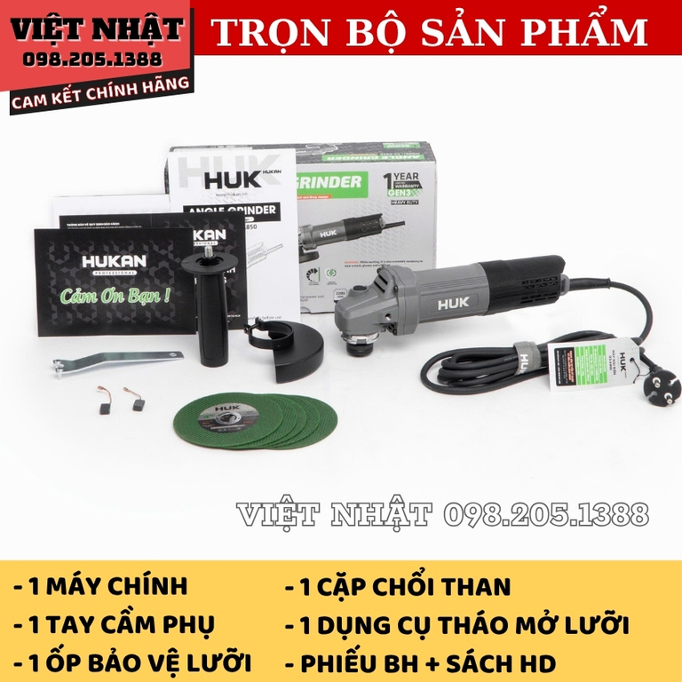 Máy mài điện Hukan G3-A850-trọng lượng nhẹ-tản nhiệt nhanh 3 12