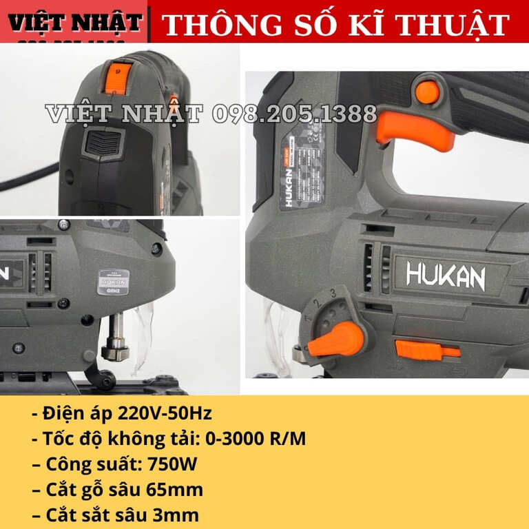 Máy cưa lọng dùng điện Hukan HK-JS750, công suất 750W, bảo hành 6 tháng 4 8