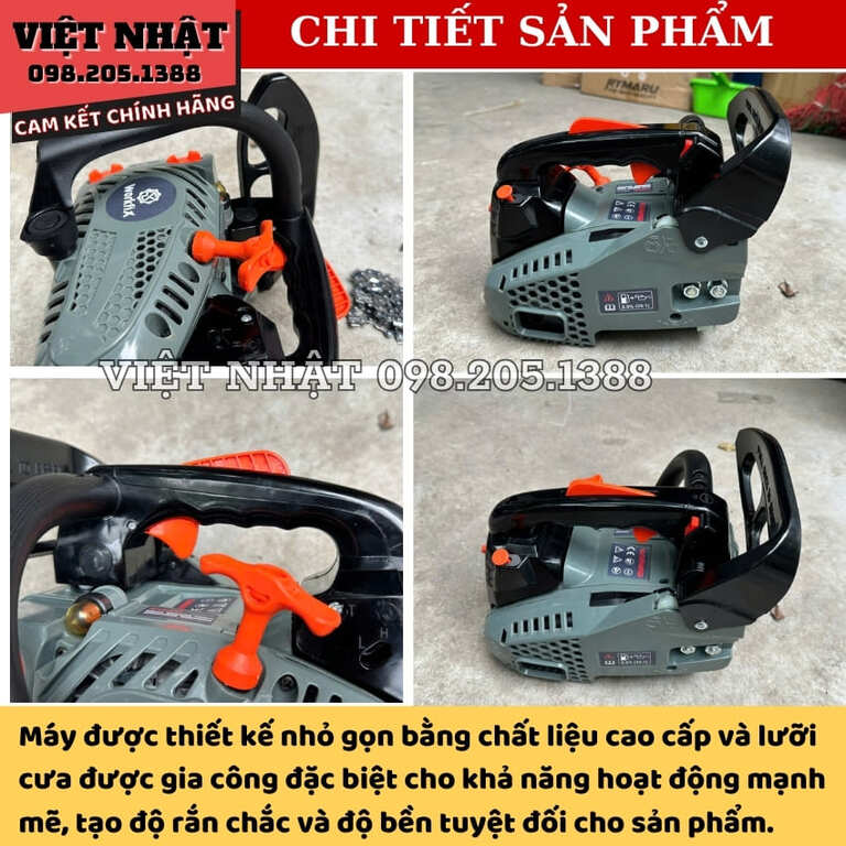 Máy cưa xích chạy xăng 25cc Workfix WF-CX1202BL, động cơ 2 thì 5 9
