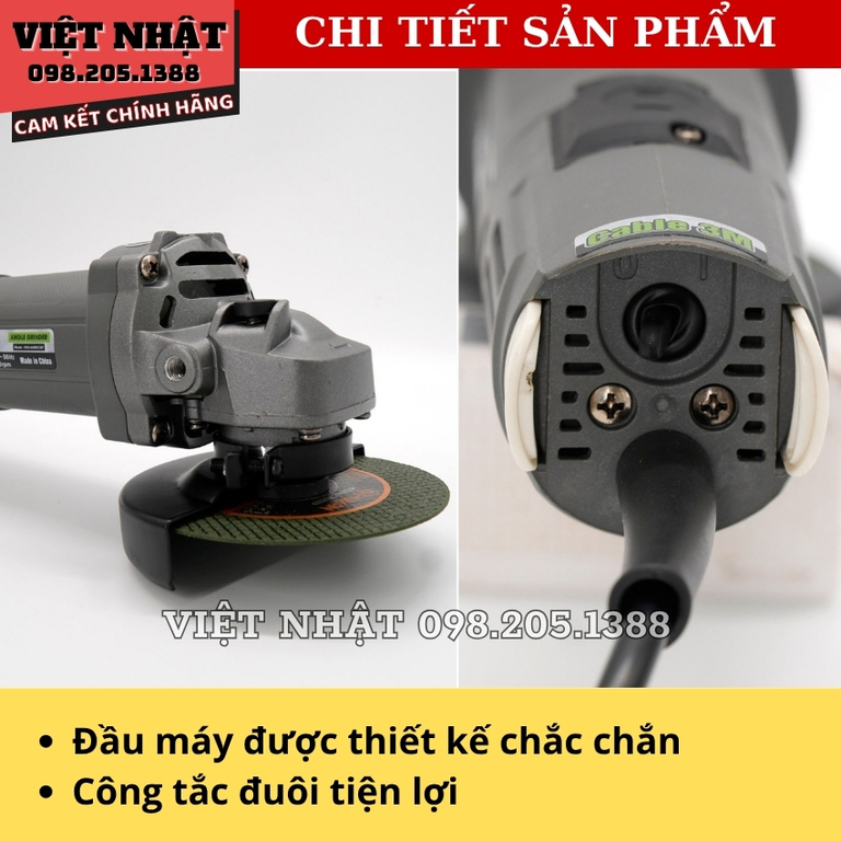 Máy mài điện Hukan G3-A850-trọng lượng nhẹ-tản nhiệt nhanh 7 12
