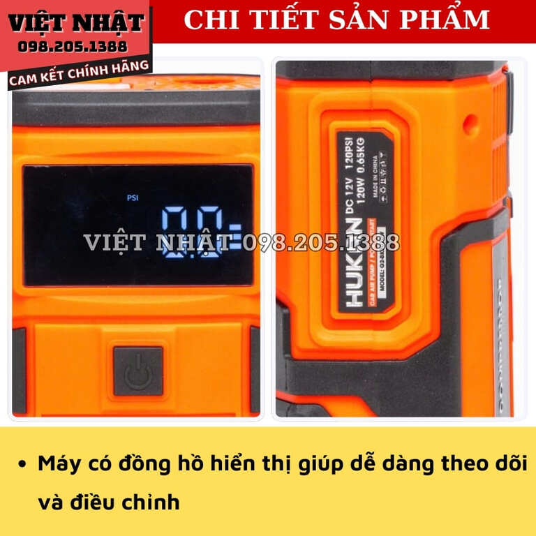 Máy bơm lốp và kích nổ ô tô G2-BKB070w- Điện Máy Việt Nhật 7 18