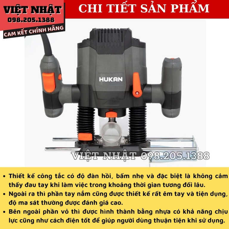 Máy phay gỗ Hukan G2-MPG1600, công suất 1600W 7 7