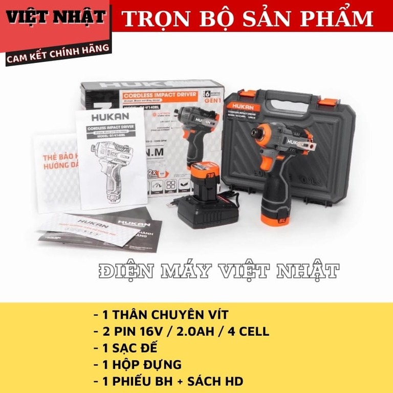 Chuyên vít 16V Hukan G1-V140BL, đầu vít 1/4inch CHUYEN VIT HUKAN G1 V140BL 3