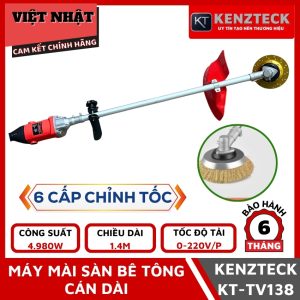 Máy mài sàn bê tông cán dài Kenzteck KT-TV138, 6 cấp chỉnh tốc