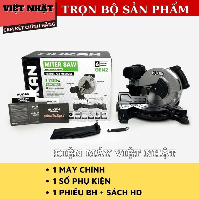 Máy cắt nhôm Hukan G2-MS90255, công suất 1700w-Điện Máy Việt Nhật cat nhom Hukan G2 MS90255 3