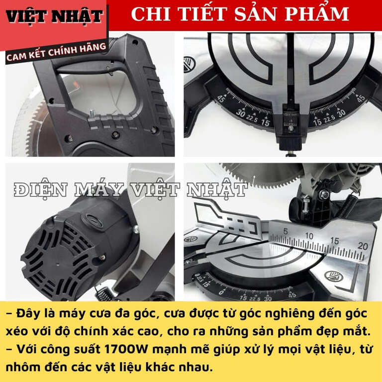 Máy cắt nhôm Hukan G2-MS90255, công suất 1700w-Điện Máy Việt Nhật cat nhom Hukan G2 MS90255 6