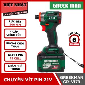 Máy chuyên vít Greekman GR-VI73, lực siết 200N.m-Điện Máy Việt Nhật