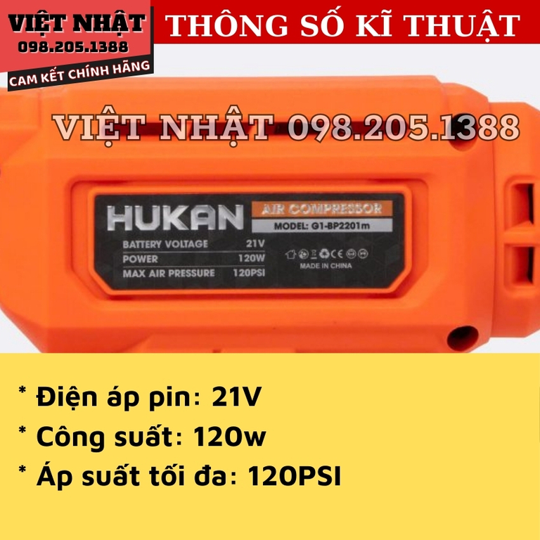 Thân máy bơm hơi GEN1 G1-BP2201m Hukan-Điện Máy Việt Nhật hukan G1 BP2201m 5