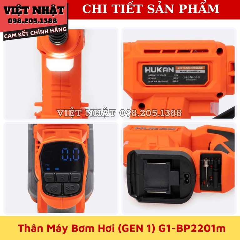 Thân máy bơm hơi GEN1 G1-BP2201m Hukan-Điện Máy Việt Nhật hukan G1 BP2201m 7