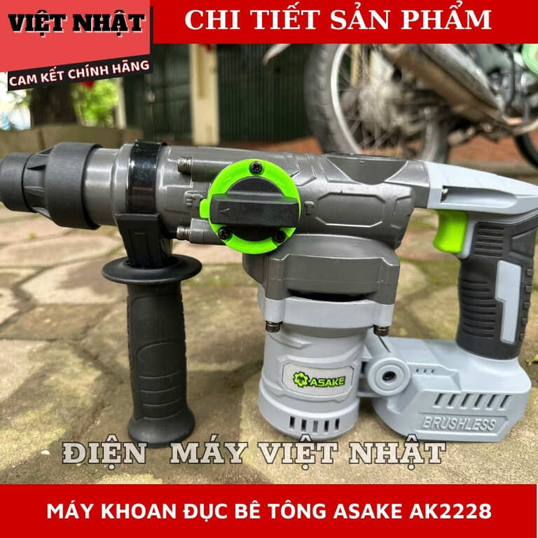 Máy khoan đục bê tông 2 chức năng Asake AK2228-Điện Máy Việt Nhật khoan duc asake AK2228 5