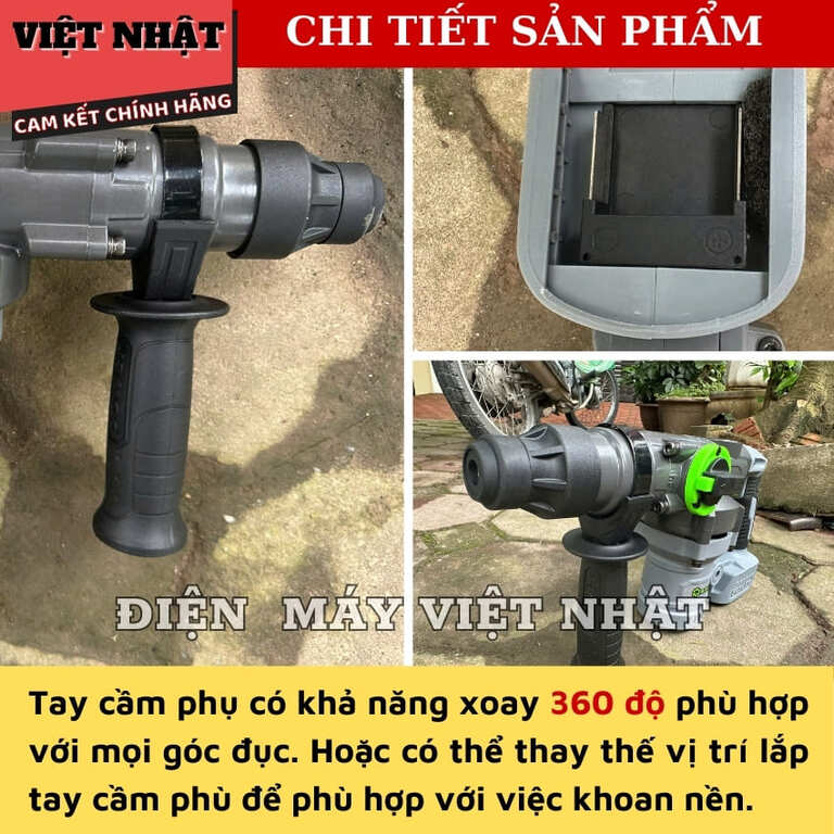 Máy khoan đục bê tông 2 chức năng Asake AK2228-Điện Máy Việt Nhật khoan duc asake AK2228 7