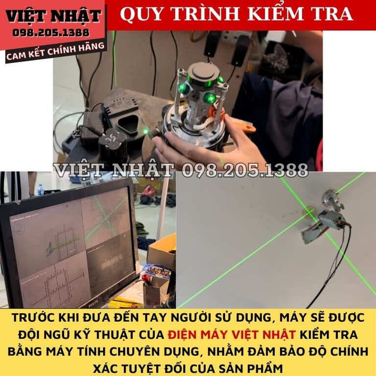 Máy cân bằng laser 5 tia xanh siêu sáng Toyama T889x-có thể kết nối điện thoại laser T889X 12