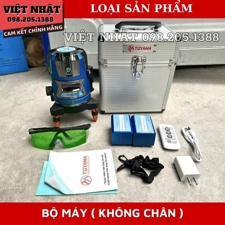 Máy cân bằng laser 5 tia xanh siêu sáng Toyama T889x-có thể kết nối điện thoại laser T889X 14
