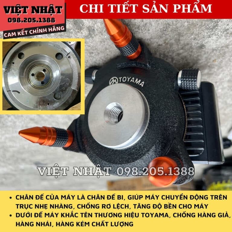 Máy cân bằng laser 5 tia xanh siêu sáng Toyama T889x-có thể kết nối điện thoại laser T889X 7