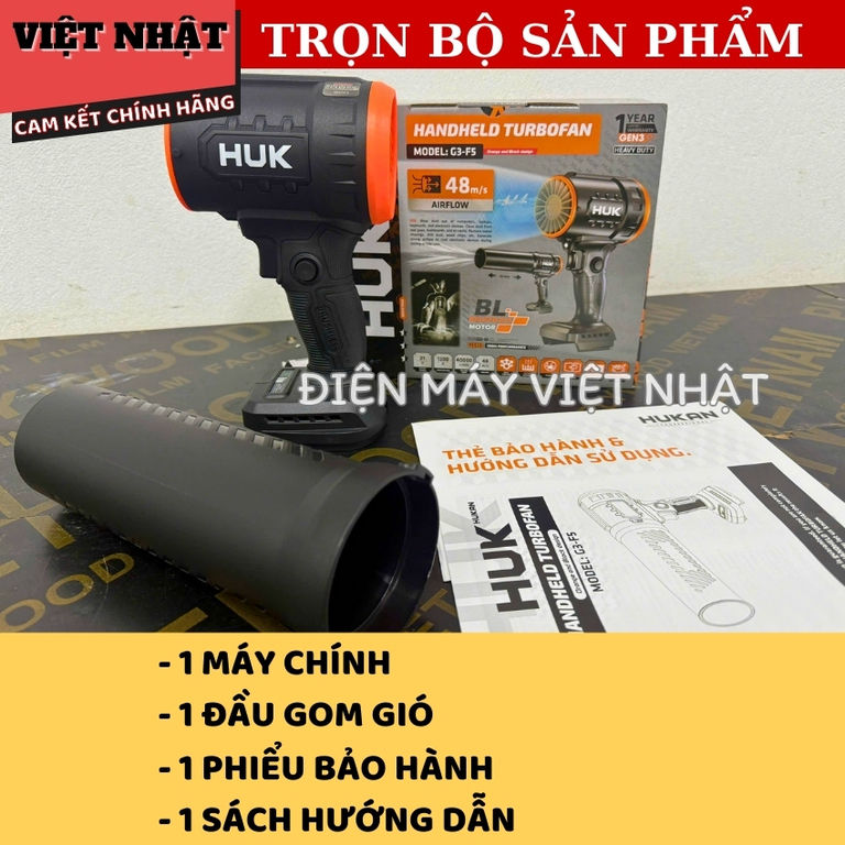 Máy thổi phản lực Hukan G3-F5, lực gió 2000g-không chổi than thoi phan luc hukan G3 F5 3