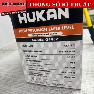 Máy cân bằng laser 5 tia xanh Hukan G1-T82 bóng led sáng hukan T82 3