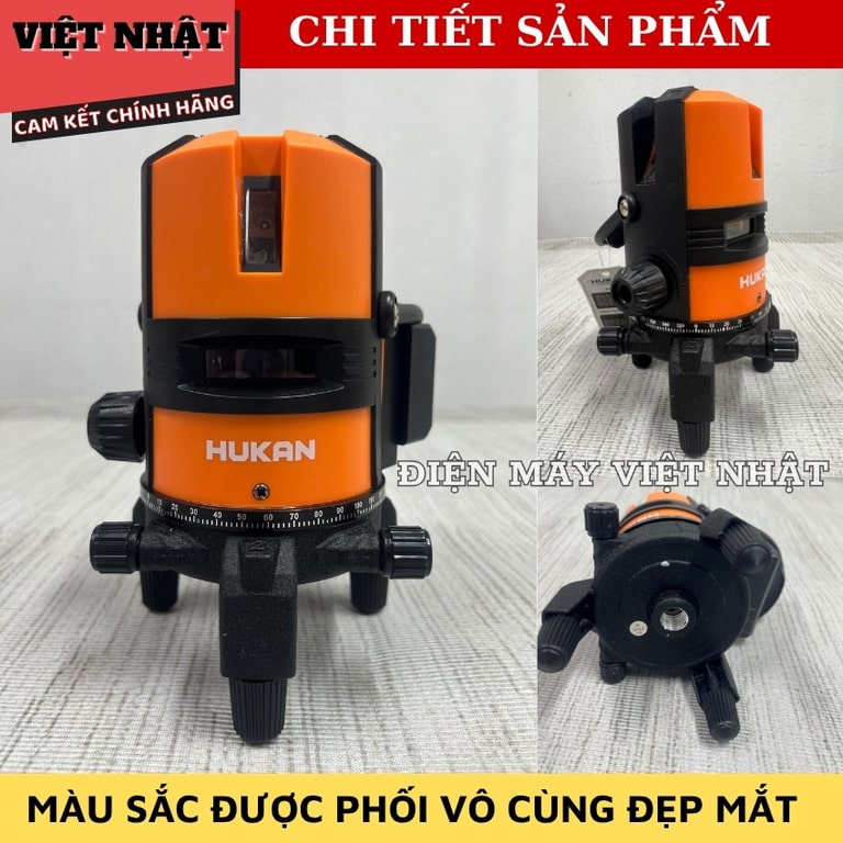 Máy cân bằng laser 5 tia xanh Hukan G1-T82 bóng led sáng hukan T82 5