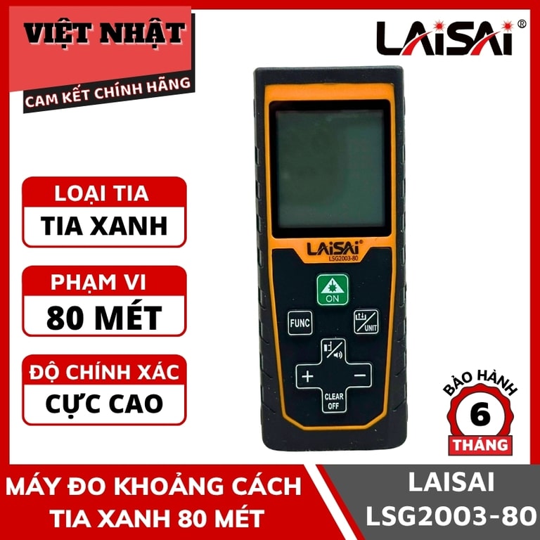 Thước đo khoảng cách Laisai LSG2003-80 tia xanh siêu sáng Thước đo khoảng cách Laisai LSG2003-80 tia xanh siêu sáng