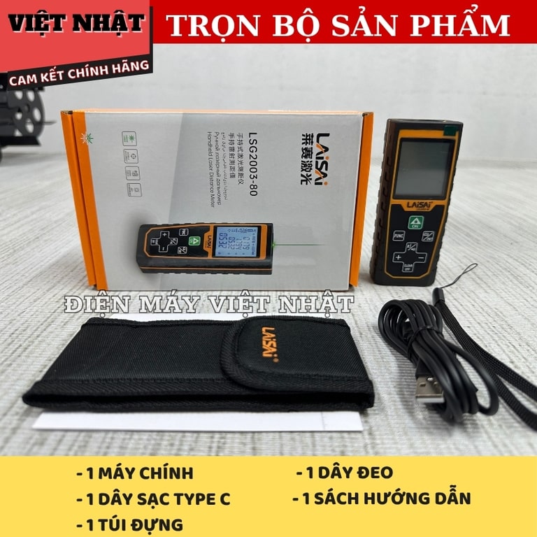 Thước đo khoảng cách Laisai LSG2003-80 tia xanh siêu sáng Thước đo khoảng cách Laisai LSG2003-80 tia xanh siêu sáng - Ảnh 3