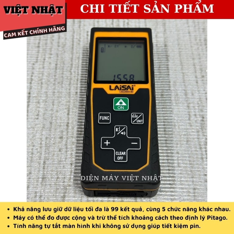 Thước đo khoảng cách Laisai LSG2003-80 tia xanh siêu sáng Thước đo khoảng cách Laisai LSG2003-80 tia xanh siêu sáng - Ảnh 7