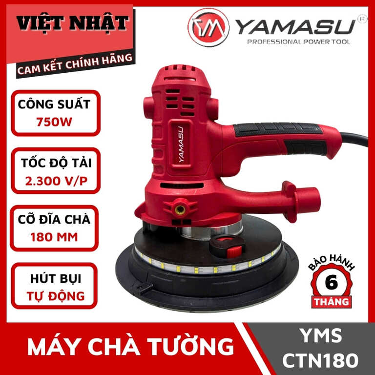 Máy chà tường Yamasu YMS-CTN180, công suất 750w, tốc độ tải 2300v/p 1 12
