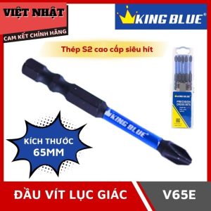 Đầu vít lục giác Kingblue-V65E, sử dụng thép S2 cao cấp-Điện Máy Việt Nhật