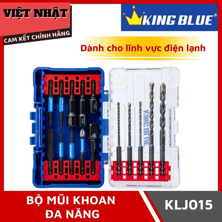 Bộ mũi khoan đa năng King blue KLJ015- Dành cho lĩnh vực điện lạnh, tiện lợi-hiệu quả 1 18